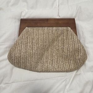 Donating By Friday If Not Purchased: Elegant Tan Woven Clutch